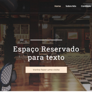 Site para Barzinho e Restaurante
