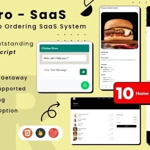 Restro SaaS – Sistema de delivery de comida online por WhatsApp para vários restaurantes